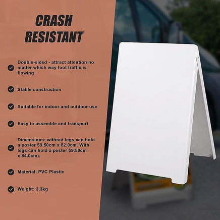 Double Side Sidewalk A-frame Sign Sandwich Board holds Graphic Plastic Panels Home & Garden Kings Warehouse 