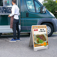 Double Side Sidewalk A-frame Sign Sandwich Board holds Graphic Plastic Panels Home & Garden Kings Warehouse 