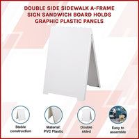 Double Side Sidewalk A-frame Sign Sandwich Board holds Graphic Plastic Panels Home & Garden KingsWarehouse 