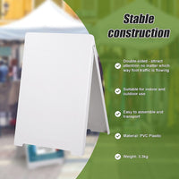 Double Side Sidewalk A-frame Sign Sandwich Board holds Graphic Plastic Panels Home & Garden KingsWarehouse 