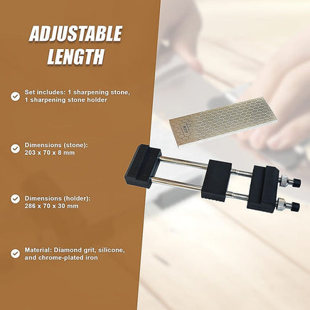 Double-Sided Diamond Knife Sharpeners Sharpening Stone W/ Stone Holder Home & Garden Kings Warehouse 