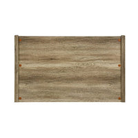 Double Size Bed Frame Natural Wood like MDF in Oak Colour Furniture Kings Warehouse 