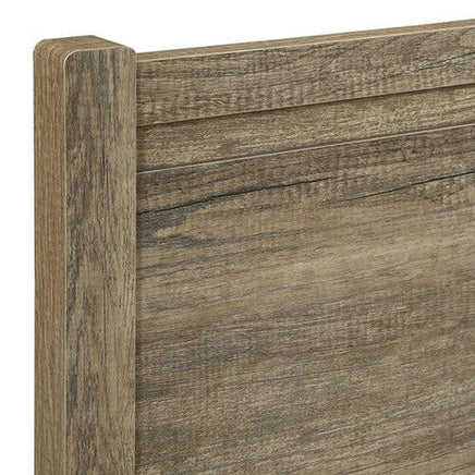 Double Size Bed Frame Natural Wood like MDF in Oak Colour Furniture Kings Warehouse 