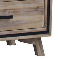 Dresser with 6 Storage Drawers in Solid Acacia With Mirror in Silver Brush Colour Health & Beauty Kings Warehouse 