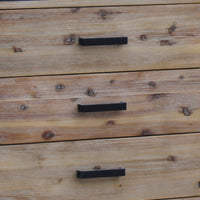 Dresser with 6 Storage Drawers in Solid Acacia With Mirror in Silver Brush Colour Health & Beauty Kings Warehouse 