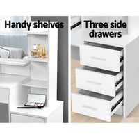 Dressing Table Stool Set 4 Drawers White Furniture Kings Warehouse 