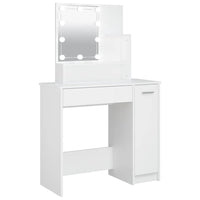 Dressing Table with LED White 86.5x35x136 cm bedroom furniture Kings Warehouse 