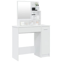 Dressing Table with Mirror High Gloss White 86.5x35x136 cm bedroom furniture Kings Warehouse 