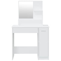 Dressing Table with Mirror White 86.5x35x136 cm bedroom furniture Kings Warehouse 