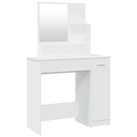 Dressing Table with Mirror White 86.5x35x136 cm bedroom furniture Kings Warehouse 