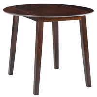 Drop-leaf Dining Table Round  Brown