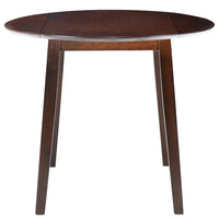 Drop-leaf Dining Table Round Brown Kings Warehouse 