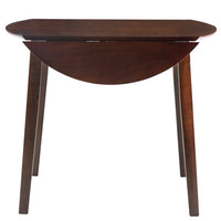 Drop-leaf Dining Table Round Brown Kings Warehouse 