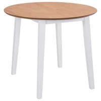 Drop-leaf Dining Table Round  White