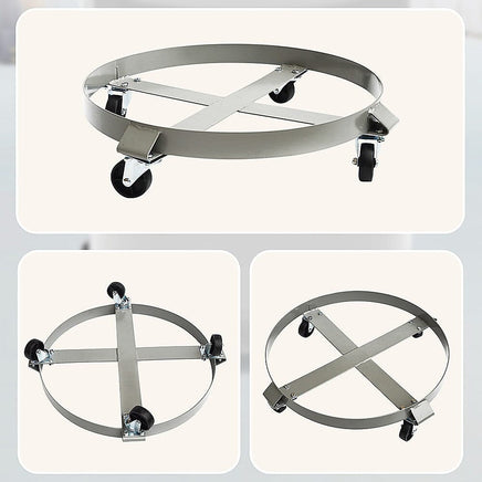 Drum Dolly 450kg 55 Gallon w Swivel Casters Heavy Duty Steel Frame Non Tipping Tools Kings Warehouse 
