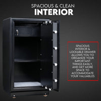 Dual Key Lock Safe Box Fire Proof Safe Heavy Duty Key Lock Security 118L Electronics Kings Warehouse 