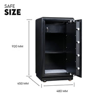 Dual Key Lock Safe Box Fire Proof Safe Heavy Duty Key Lock Security 118L Electronics Kings Warehouse 