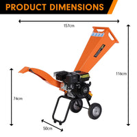 Ducar 7hp Wood Chipper Shredder Mulcher Grinder Petrol Orange Home & Garden Kings Warehouse 