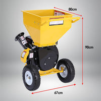 Ducar Wood Chipper Shredder Mulcher Garden 8hp Petrol Motor Upright Grinder - Yellow Home & Garden Kings Warehouse 