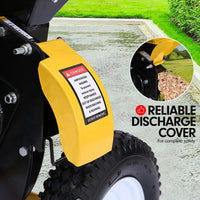 Ducar Wood Chipper Shredder Mulcher Garden 8hp Petrol Motor Upright Grinder - Yellow Home & Garden Kings Warehouse 