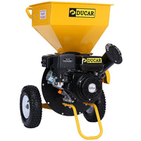 Ducar Wood Chipper Shredder Mulcher Garden 8hp Petrol Motor Upright Grinder - Yellow Home & Garden Kings Warehouse 