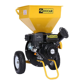 Ducar Wood Chipper Shredder Mulcher Garden 8hp Petrol Motor Upright Grinder - Yellow Home & Garden Kings Warehouse 