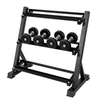 Dumbbell Rack Storage Stand Hex Weight Heavy Duty 3 Tier Wide Home Gym Fitness Sports & Fitness Kings Warehouse 
