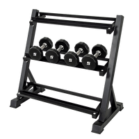 Dumbbell Rack Storage Stand Hex Weight Heavy Duty 3 Tier Wide Home Gym Fitness Sports & Fitness Kings Warehouse 