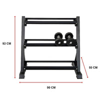 Dumbbell Rack Storage Stand Hex Weight Heavy Duty 3 Tier Wide Home Gym Fitness Sports & Fitness Kings Warehouse 