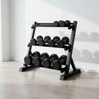Dumbbell Rack Storage Stand Hex Weight Heavy Duty 3 Tier Wide Home Gym Fitness Sports & Fitness Kings Warehouse 