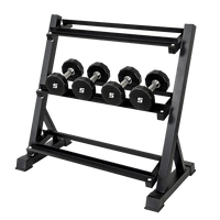 Dumbbell Rack Storage Stand Hex Weight Heavy Duty 3 Tier Wide Home Gym Fitness