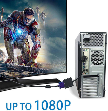DVI to VGA Adapter,ABLEWE 1080p Active DVI-D to VGA Adapter Converter 24+1 Male to Female Adapter Kings Warehouse 