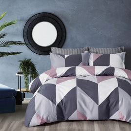 Dylan 100% cotton reversible quilt cover set-king size Home & Garden Kings Warehouse 