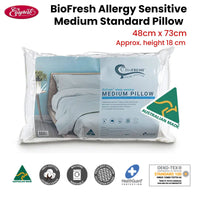 Easyrest BioFresh Allergy Sensitive Medium Standard Pillow 48 x 73 cm Home & Garden Kings Warehouse 