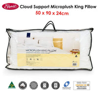 Easyrest Cloud Support Microplush King Pillow 50 x 90 x 24 cm Home & Garden Kings Warehouse 