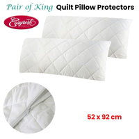 Easyrest Pair of King Quilted Pillow Protectors 52 x 92 cm Home & Garden Kings Warehouse 
