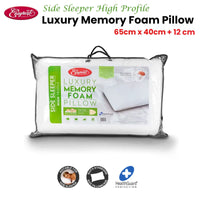 Easyrest Side Sleeper High Profile Luxury Memory Foam Pillow 65 x 40 + 12cm BONUS removable Cover Home & Garden Kings Warehouse 