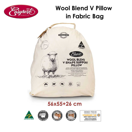 Easyrest Wool Blend V Pillow in Fabric Bag Home & Garden Kings Warehouse 