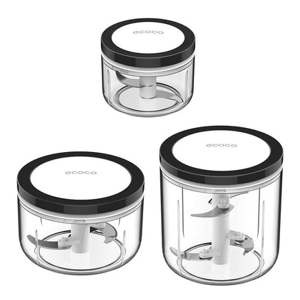 Ecoco 3 Sizes Cutter Set Easy Chopper Mincer Mixer Slicer Dicer Blender Shredder For Onion Garlic Black Home & Garden Kings Warehouse 