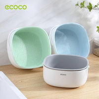 Ecoco Double Drain Basket Bowl Washing Kitchen Strainer Noodles Vegetables Fruit Sink Supplies Blue Home & Garden Kings Warehouse 