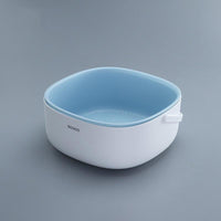 Ecoco Double Drain Basket Bowl Washing Kitchen Strainer Noodles Vegetables Fruit Sink Supplies Blue Home & Garden Kings Warehouse 