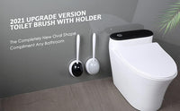 Ecoco Silicone Water Drop Toilet Brush Holder Set Wall-Mounted Cleaning Brush Tool Grey Home & Garden Kings Warehouse 