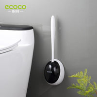 Ecoco Silicone Water Drop Toilet Brush Holder Set Wall-Mounted Cleaning Brush Tool Grey Home & Garden Kings Warehouse 