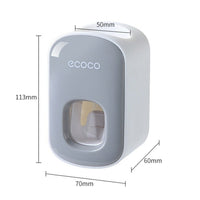 Ecoco Wall mount auto ands Free Toothpaste Dispenser Automatic Toothpaste Squeezer Bathroom Toothpaste Holder Grey Home & Garden Kings Warehouse 