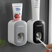 Ecoco Wall mount auto ands Free Toothpaste Dispenser Automatic Toothpaste Squeezer Bathroom Toothpaste Holder Grey Home & Garden Kings Warehouse 