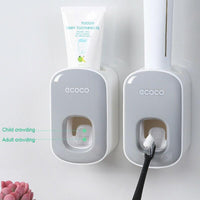 Ecoco Wall mount auto ands Free Toothpaste Dispenser Automatic Toothpaste Squeezer Bathroom Toothpaste Holder Grey Home & Garden Kings Warehouse 