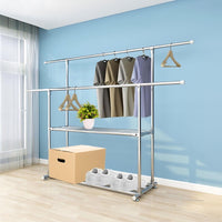 Ekkio Clothes Rack Stainless Steel Two Rail Home & Garden Kings Warehouse 