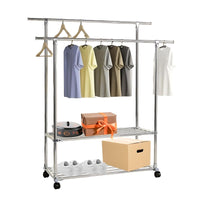 Ekkio Clothes Rack Stainless Steel Two Rail Home & Garden Kings Warehouse 