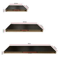 Ekkio Floating Shelf Set of 3 Black Home & Garden Kings Warehouse 