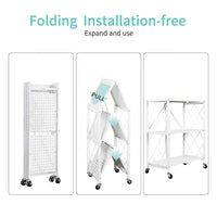EKKIO Foldable Storage Shelf 3 Tier (White) Kings Warehouse 